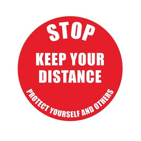 Stop Keep Your Distance Floor Sign Social Distancing Sign Parrs