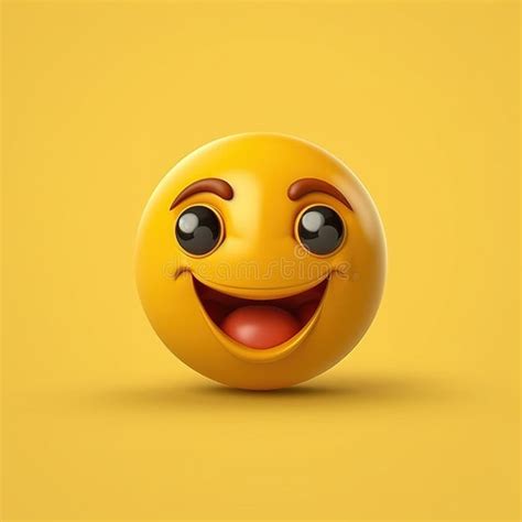 3d Smiley Face 3d Emoji Icon Stock Illustration Illustration Of Cute