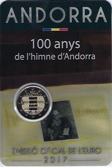 Pièce 2 Euro Commémorative Andorre 2016 Hymne Dandorra Bu