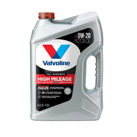 Valvoline 5 Qt Easy Full Synthetic High Max Tech 0w20 Motor Oil