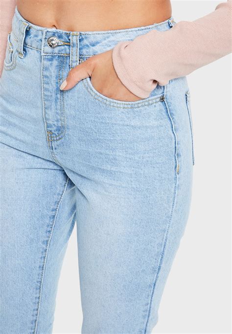 Buy Missguided Blue Riot Mom Jeans For Women In Riyadh Jeddah