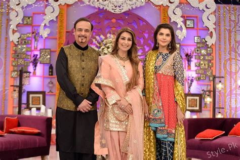 Gorgeous Reema Khan With Her Husband On Good Morning Pakistan Eid