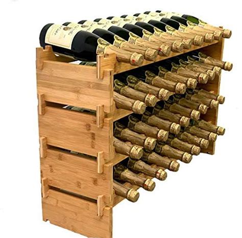 36 Bottle Stackable Modular Wine Rack Wine Storage Rack Etsy Large