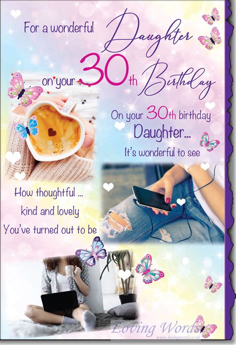 Gifts by recipient, gifts by milestone, gifts by age 30th Birthday Daughter | Greeting Cards by Loving Words