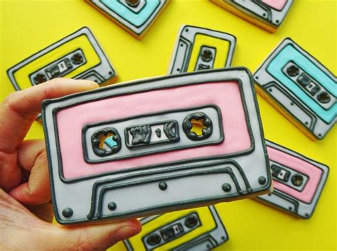 Lets Rock N Roll With These 90s Themed Cassette Cookies 90s Theme