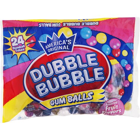 Dubble Bubble Gum Ball Tubes Assorted Fruit Flavors 24 Ct Shop