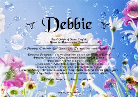 The Meaning Of The Name Debbie Debbie Pinterest Names And The Ojays