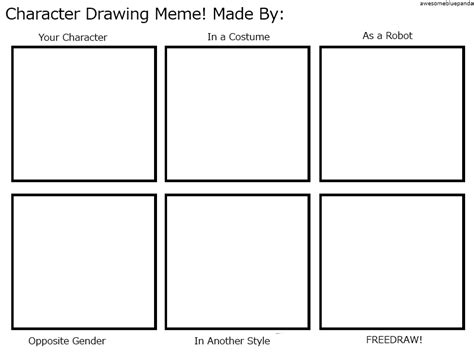 Drawing Character Style Template Character Template Drawing Meme