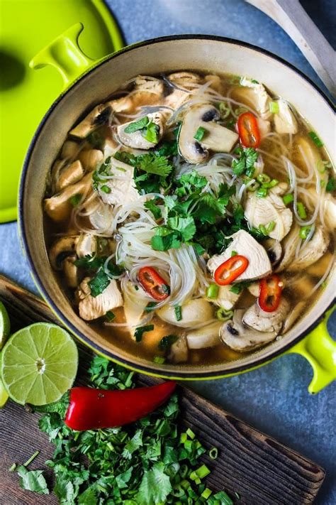 So i broke its bones and put the entire thing to boil for an hour. Thai Chicken Noodle Soup | Feasting At Home