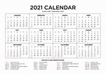 Free 2021 Calendars To Print Printable | Example Calendar Printable