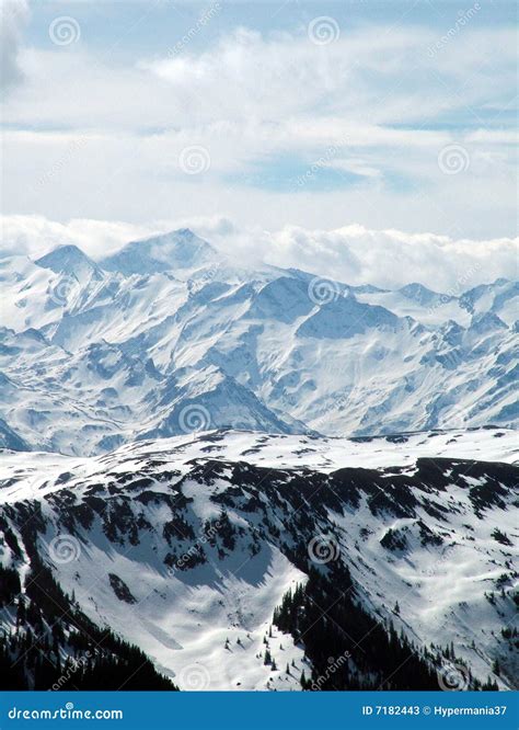 Snow Capped Mountains Stock Image Image Of Black Mountain 7182443