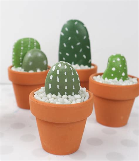 Rock Cactus Garden Easy And Fun Diy Project Clumsy Crafter