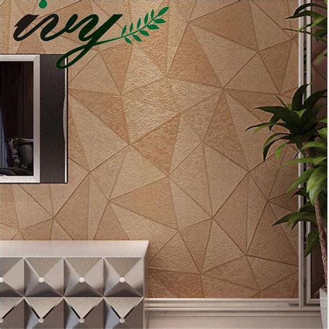 Ivy Morden Faux Leather 3d Wallpaper Geometry Luxury Living Room Wall