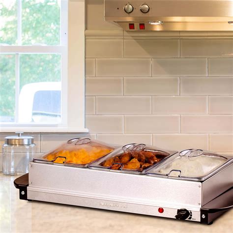 Ovente Electric Buffet Server And Food Warmer With Temperature Control