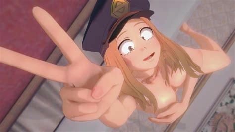 rule 34 3d barefoot camie utsushimi covering breasts effineffer hat my hero academia nude