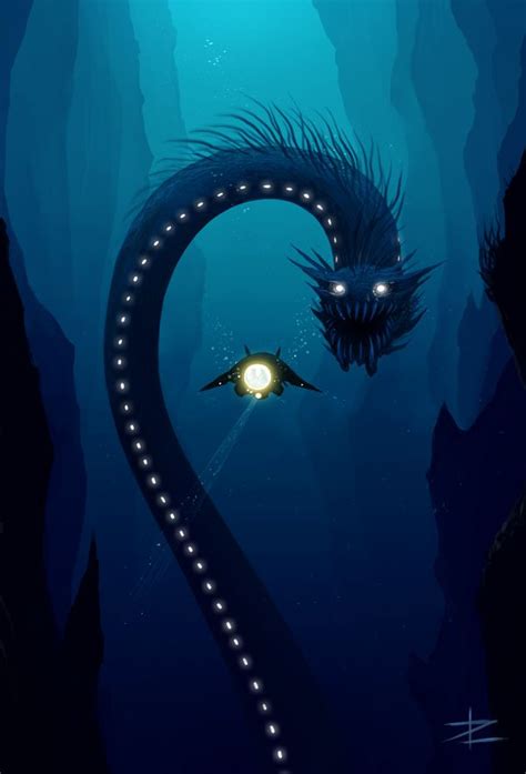 Deep Sea By Tyrus88 On Deviantart Sea Monster Art Sea Creatures Art