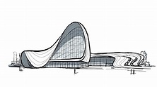 Drawing the Heydar Aliyev Center by Zaha Hadid - YouTube