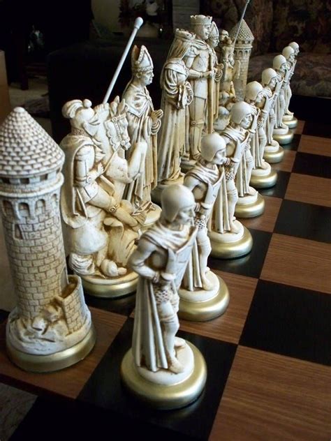 9 Medieval King Chess Set Antiqued Made 2 Order So Message Me