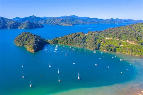 Ngakuta Bay At Queen Charlotte Sound At South Island Of New Zeland