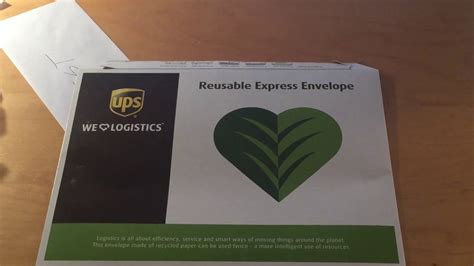 Ups Reusable Express Envelope How To Use It Youtube
