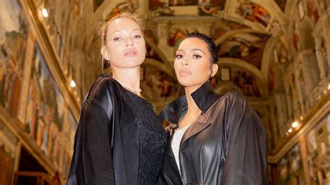 Inside Kim Kardashian And Kate Moss Tour Of Vatican City Grazia Usa