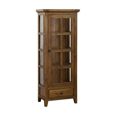 A short curio cabinet display case looks great in any room with a wall mirror above it. Hillsdale Tuscan Retreat Small Curio Cabinet - Curio ...
