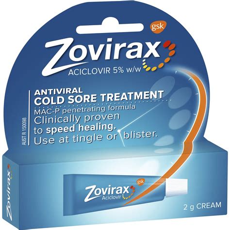 Zovirax Cold Sore Cream 2g Woolworths