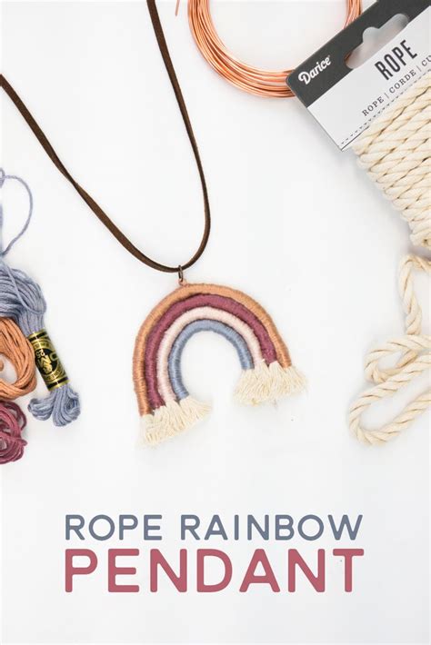 Homemade Rainbow Rope Pendant Consumer Crafts Rope Crafts Diy Rope