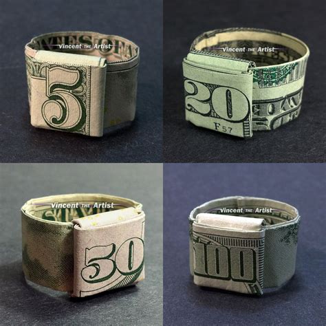 Beautiful Money Origami Art Pieces Many Designs Made Of