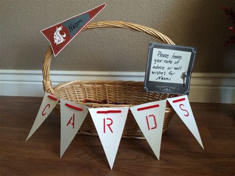 Basket For Cards And Advise Graduation Party Cards Basket