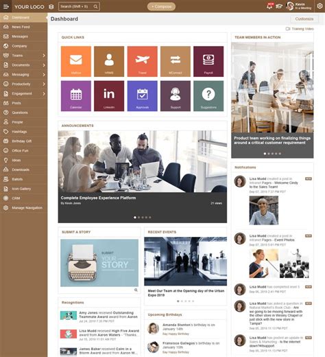 Intranet Examples Intranet And Portal App Sharepoint Design