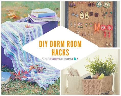 To keep visitors (and your roommates, and yourself!) from thinking that you live in a dumpster, it's important to clean your dorm. Dorm Room Hacks: 14 DIY Dorm Room Ideas - Craft Paper Scissors