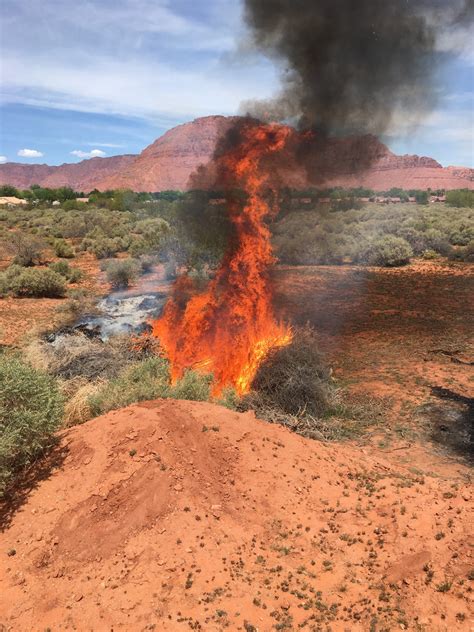 Wind Causes Brush Fire To Spread In Ivins St George News