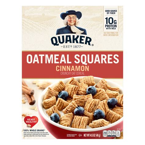 Food images may show a similar or a related. Save on Quaker Oatmeal Squares Cereal Cinnamon Order Online Delivery | Giant