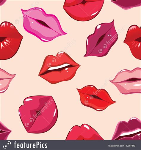 Lips Pattern Vector At Collection Of Lips Pattern