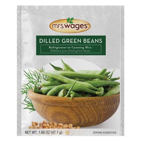 Mrs Wages 166 Oz Dilled Green Beans Refrigerator Or Canning Mix By