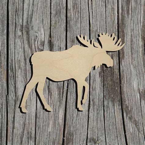 Moose Wildlife Multiple Sizes Laser Cut Unfinished Wood | Etsy