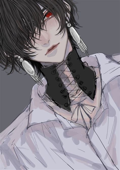 Cool Aesthetic Anime Boy Pfp Black Hair Rings Art
