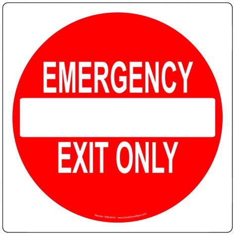 Emergency Exit Only Sign Nhe 9416 Enter Exit