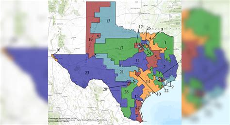 Texas Voting Districts Map United States Map
