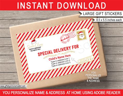 Free Printable North Pole Shipping Shipping Label From Santa