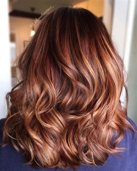 Burgundy Hair With Caramel Highlights Caramel Brown Hair Hair Color
