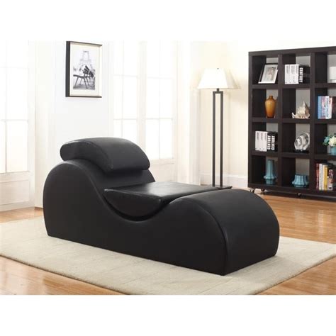Shop Faux Leather Yoga And Stretch Relax Chaise On Sale Free Shipping