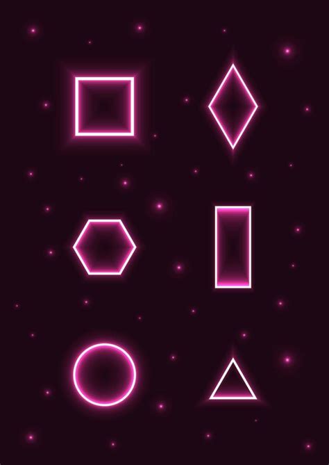 Neon Geometric Shapes Abstract Background 12878233 Vector Art At Vecteezy