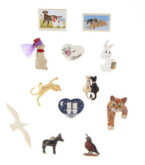 Doris Day Small Animal Lapel Pins