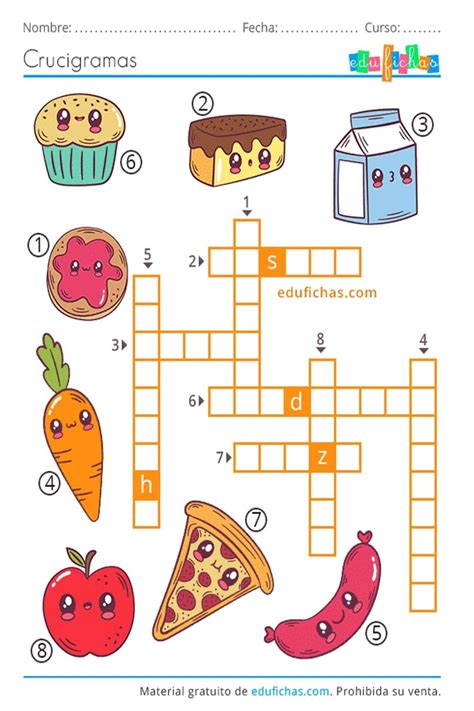 Fichas De Crucigramas Para Ni 241 Os Para Imprimir Imprimir Sobres