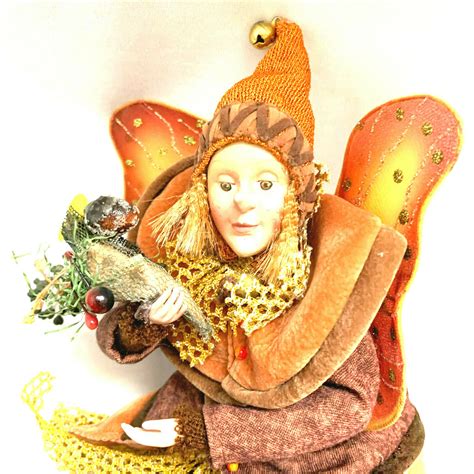Vintage Autumn Fairy Pixie Forest Fall Thanksgiving Doll Ebay
