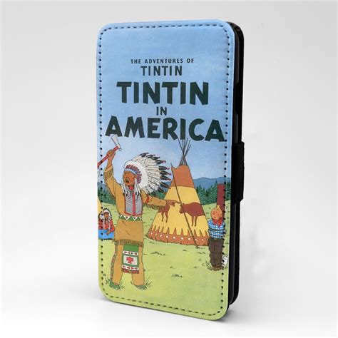 tintin cartoon flip case cover for iphone samsung and sony g880 unbranded tintin bande