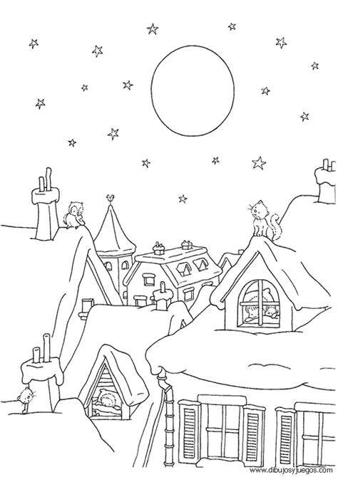 Épocas de reencuentro en la que. dibujos-casas-navidad-022 | Dibujos y juegos, para pintar ...