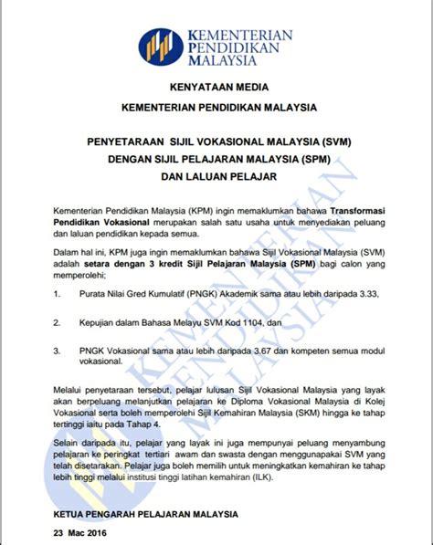 Spm ialah sijil pelajaran malaysia. KPM - Kenyataan Media Kementerian Pendidikan Malaysia ...